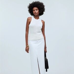 Madewell Crochet-Knit Crewneck Sweater Tank sz XXS NO992